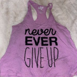 muscle shirt never ever give up